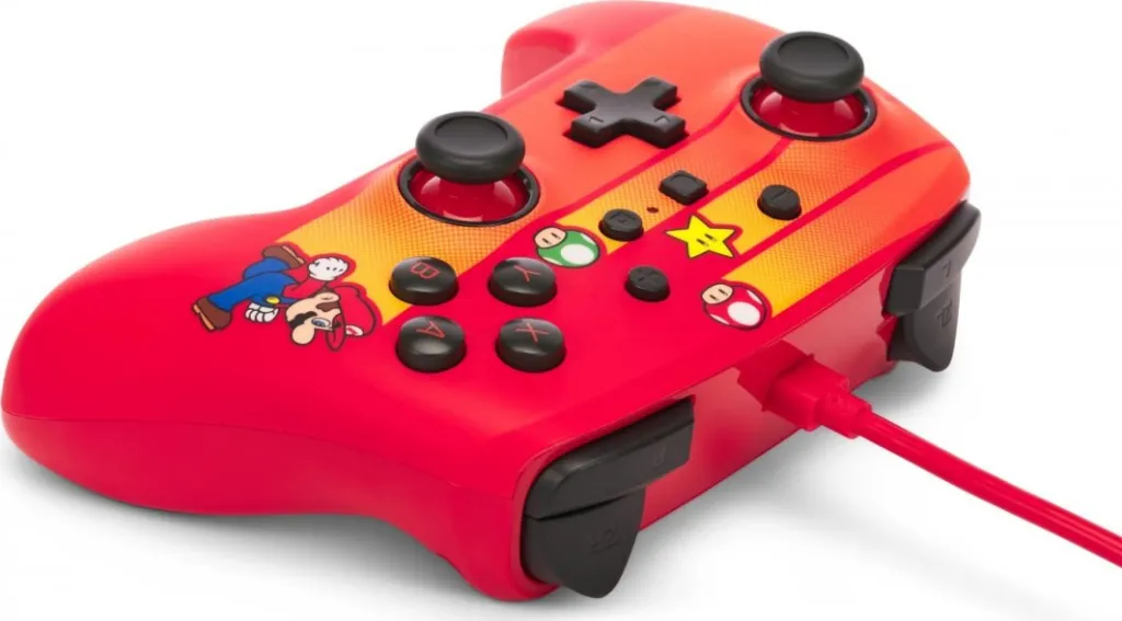 Kontroller PowerA Enhanced Speedster Mario, me kabllo, i kuq - 6