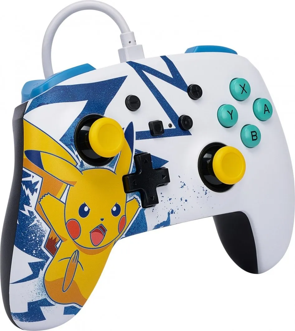 Kontroller PowerA Enhanced Pikachu High Voltage, me kabllo, shumëngjyrësh - 2