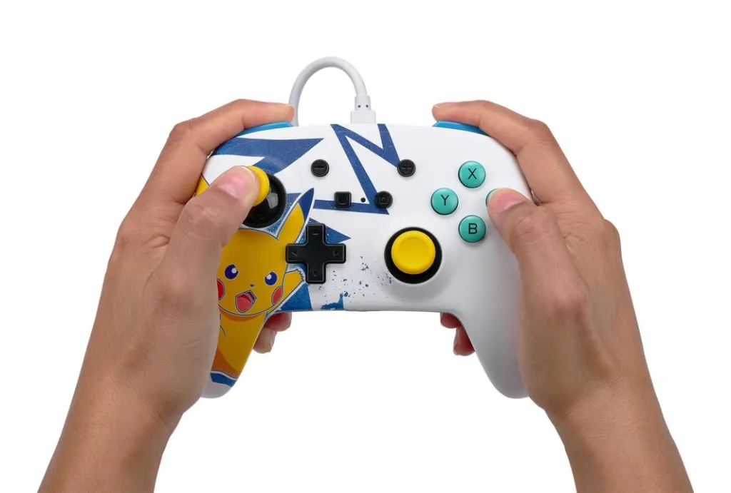 Kontroller PowerA Enhanced Pikachu High Voltage, me kabllo, shumëngjyrësh - 6