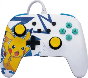 Kontroller PowerA Enhanced Pikachu High Voltage, me kabllo, shumëngjyrësh