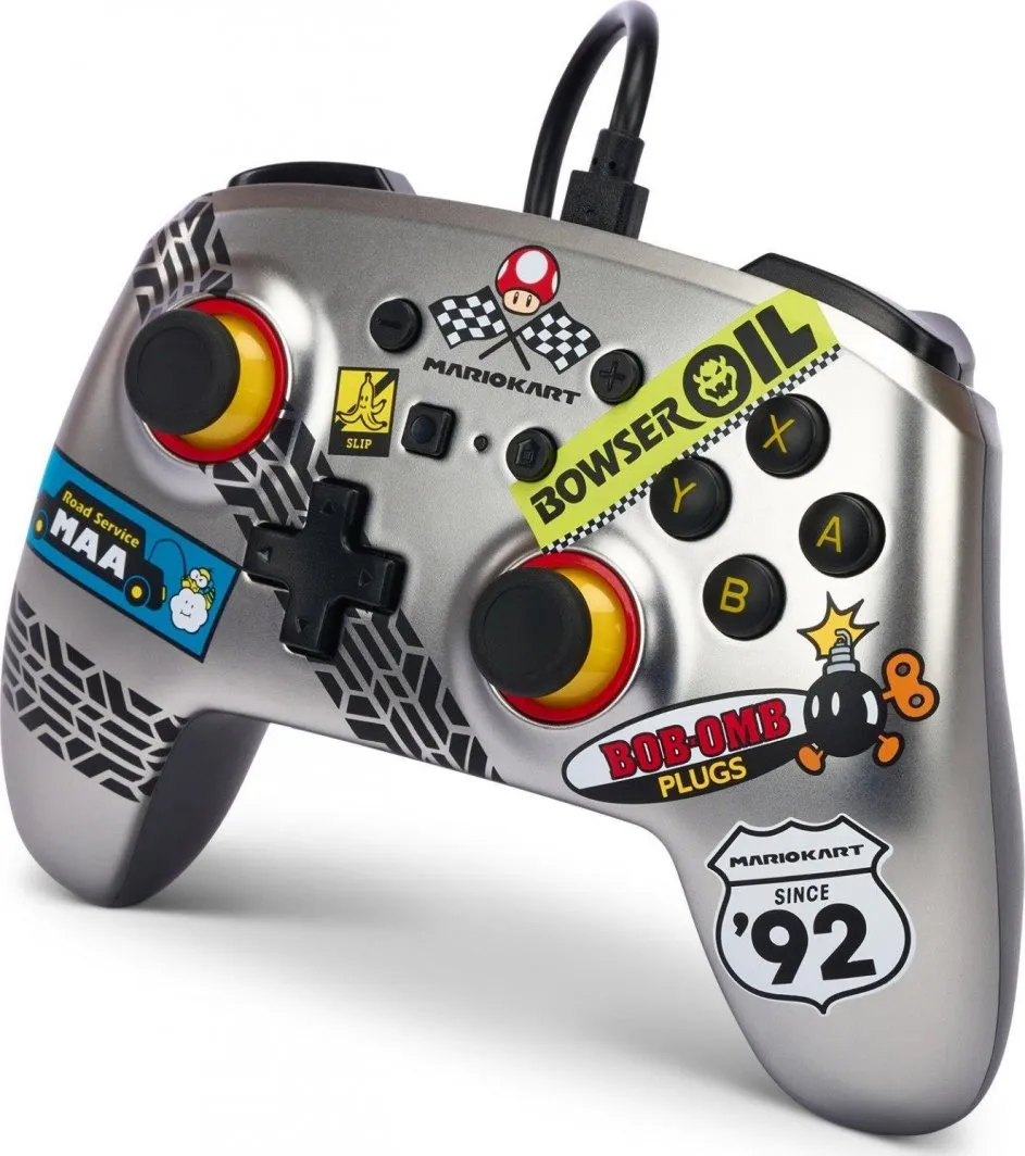 Kontroller PowerA Enhanced Mario Kart, me kabllo, shumëngjyrësh - 4