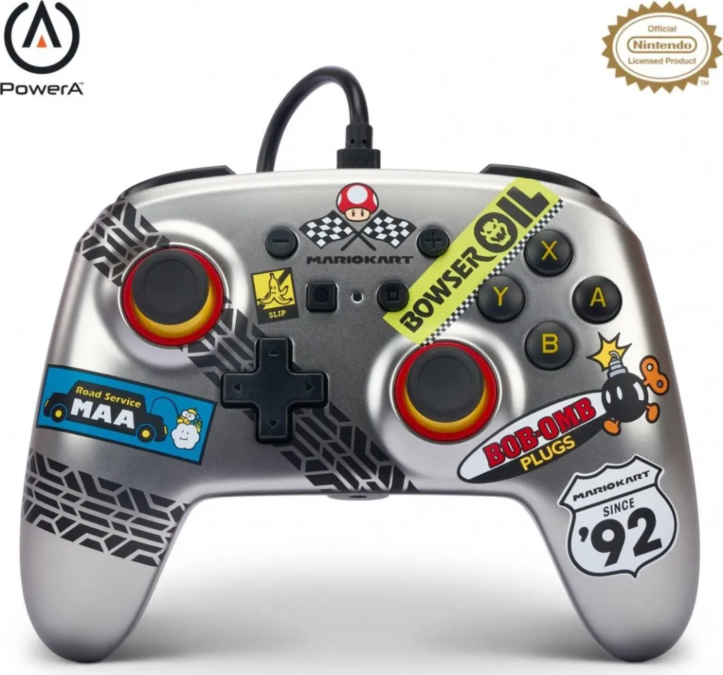 Kontroller PowerA Enhanced Mario Kart, me kabllo, shumëngjyrësh - 5