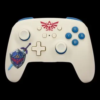 Kontroller PowerA Zelda Sworn Protector, wireless, i bardhë