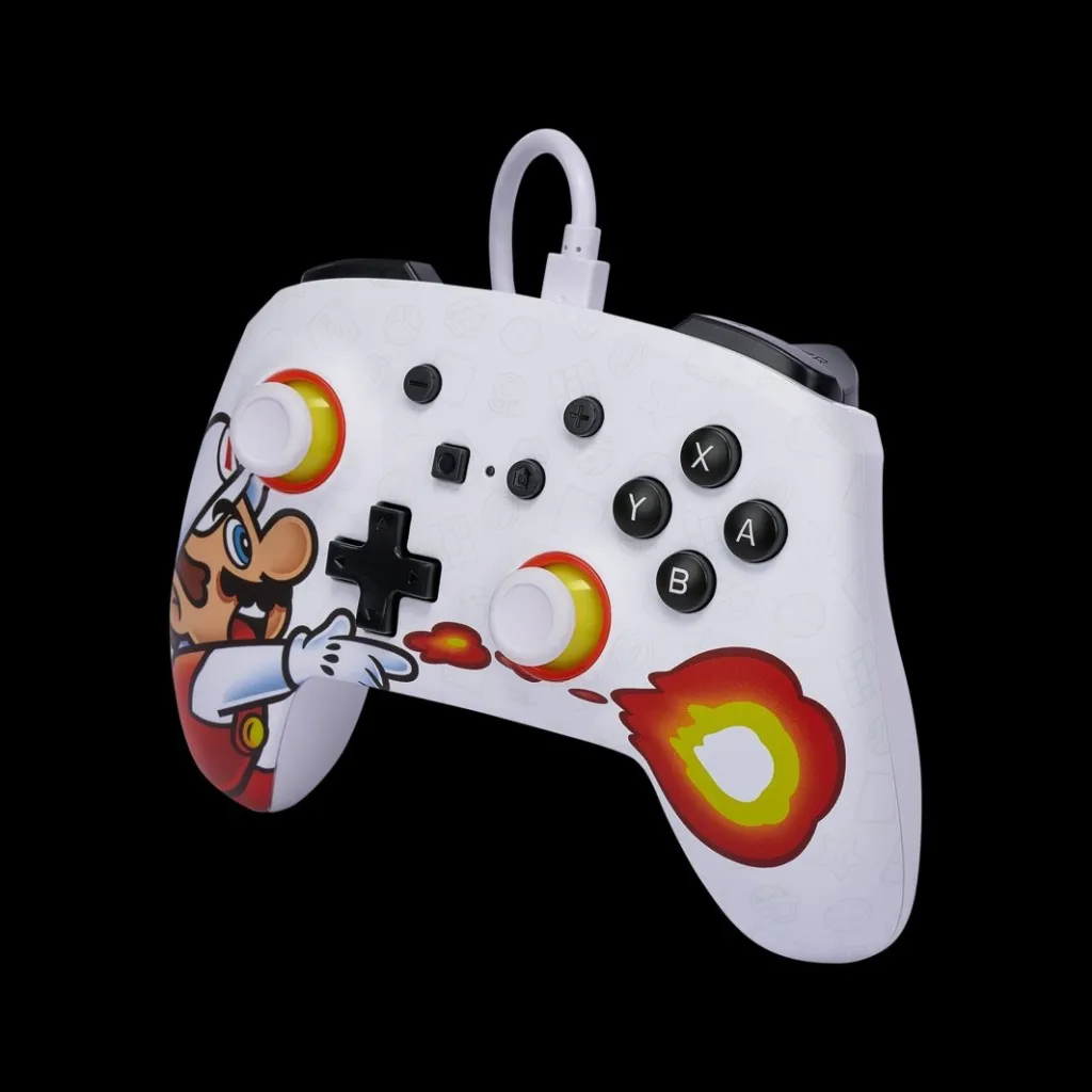 Kontroller PowerA Enhanced Fireball Mario, me kabllo, shumëngjyrësh - 4