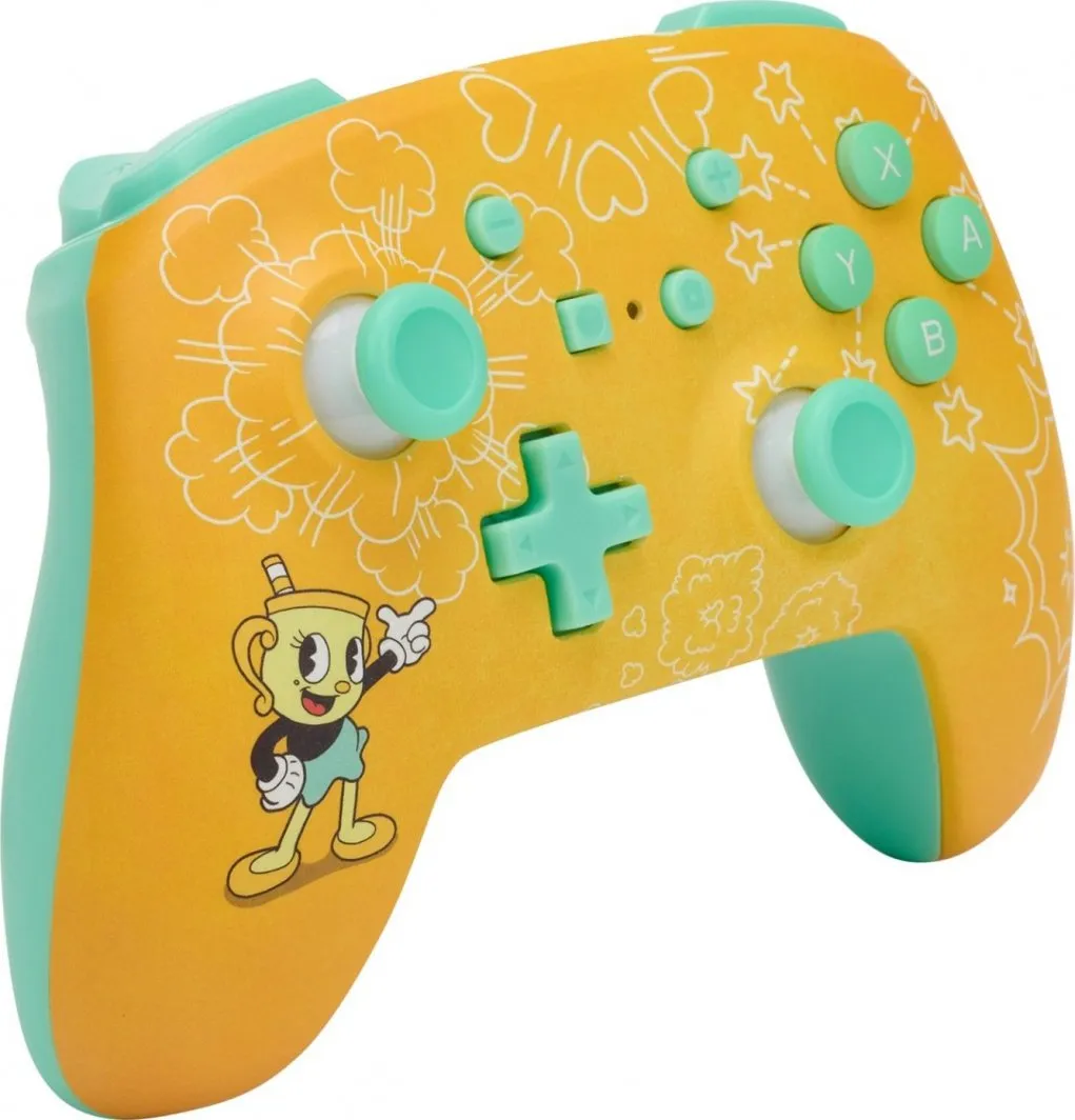 Kontroller PowerA Enhanced Cuphead, wireless, i verdhë - 2
