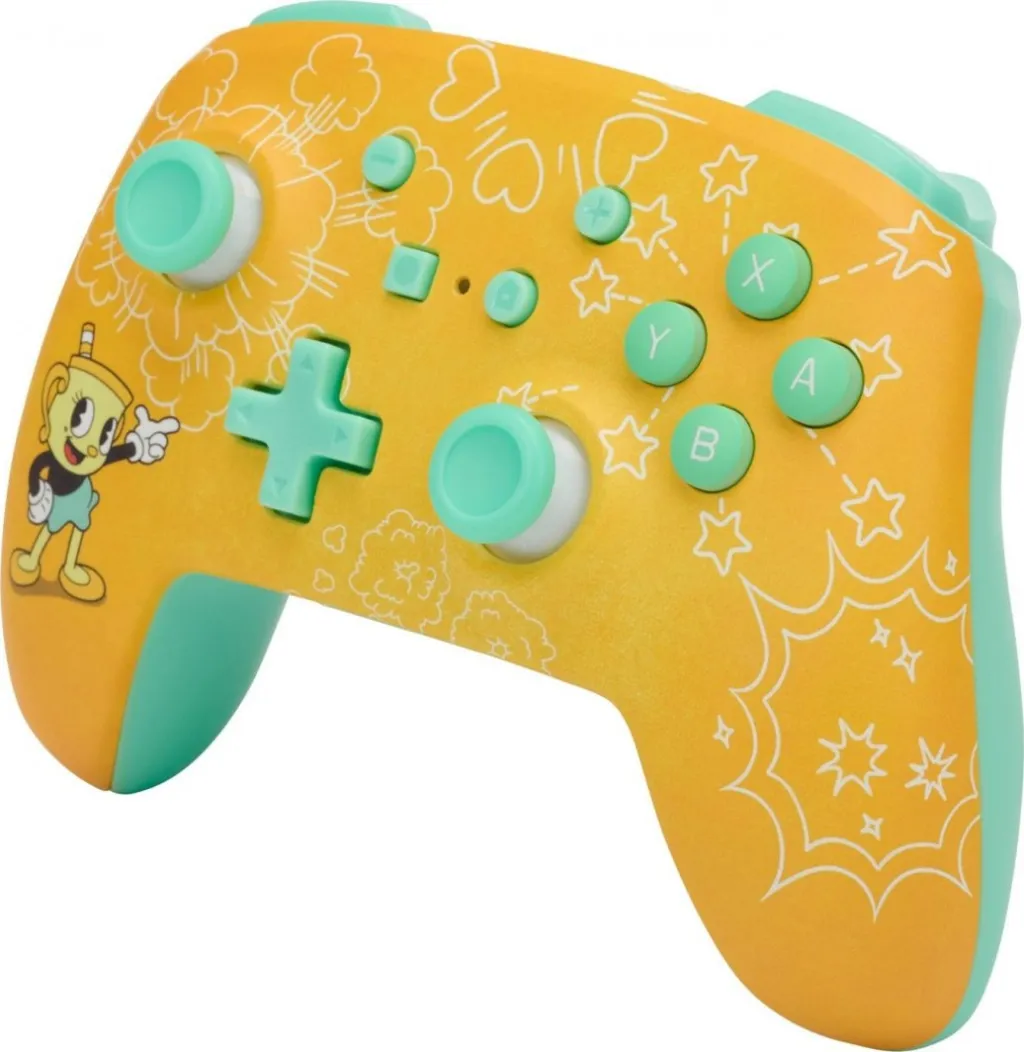 Kontroller PowerA Enhanced Cuphead, wireless, i verdhë - 3