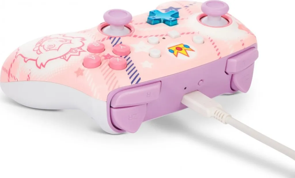 Kontroller PowerA Enhanced Princess Peach Plaid, wireless, shumëngjyrësh - 5