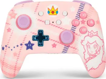 Kontroller PowerA Enhanced Princess Peach Plaid, wireless, shumëngjyrësh