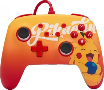 Kontroller PowerA Pokemon: Oran Berry Pikachu, me kabllo, i kuq