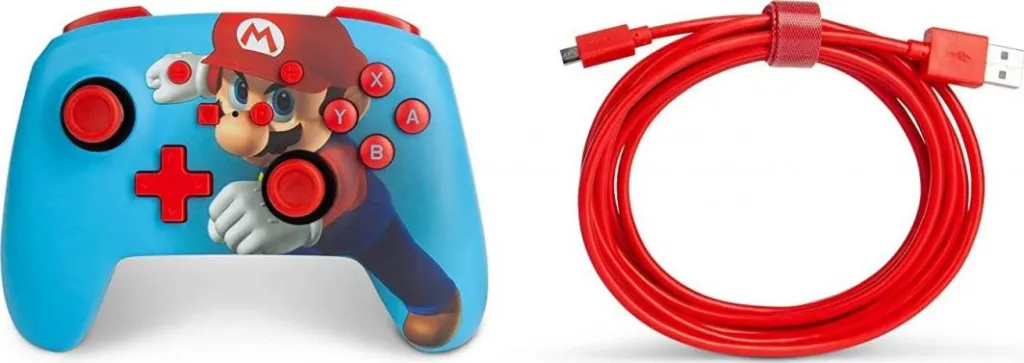 Kontroller PowerA Mario Punch, me kabllo, i kaltër - 5
