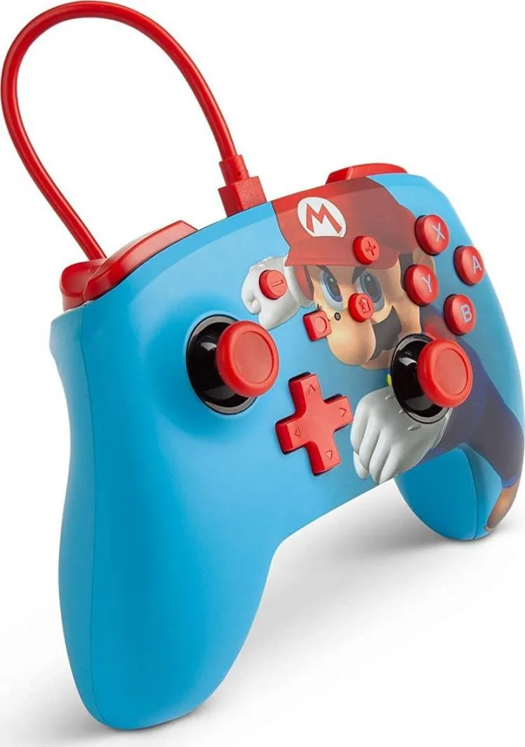 Kontroller PowerA Mario Punch, me kabllo, i kaltër - 6
