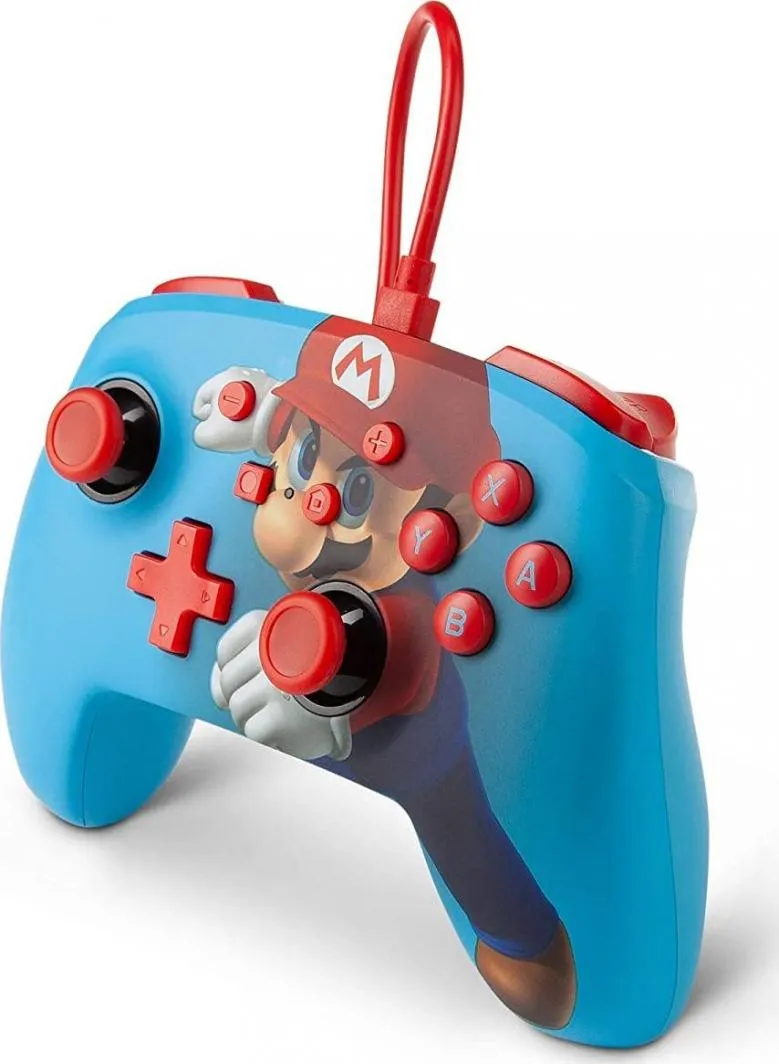 Kontroller PowerA Mario Punch, me kabllo, i kaltër - 7