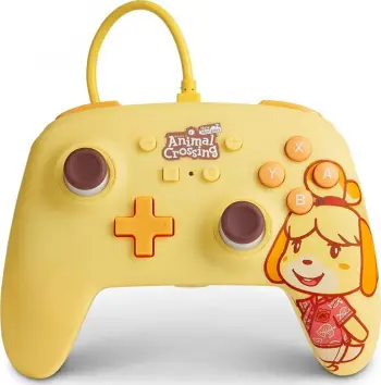 Kontroller PowerA Animal Crossing Isabelle, me kabllo, i verdhë