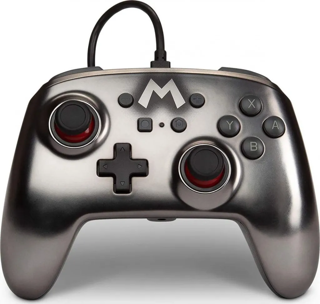 Kontroller PowerA Super Mario, me kabllo, i argjendtë - 1