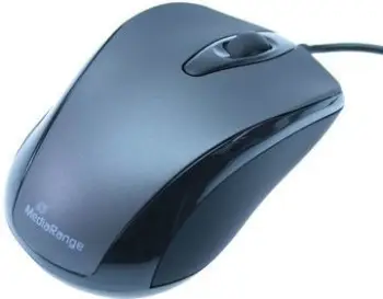 Maus MediaRange MROS201, me kabllo, USB, i zi dhe i hirt