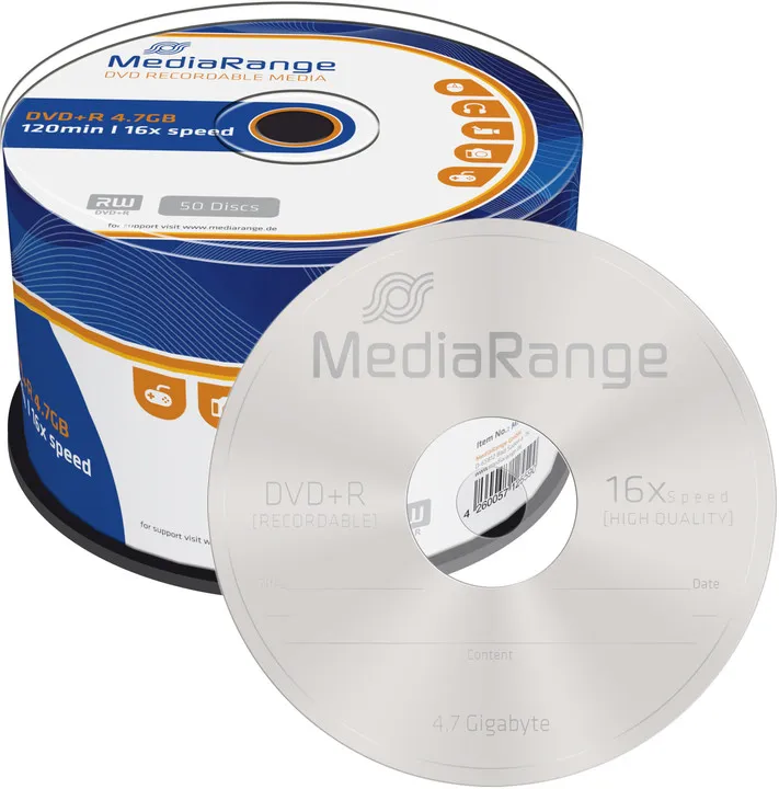 Disqe MediaRange DVD+R 4,7GB 16x, Spindle 50 copë - 2