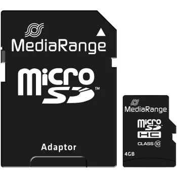 Kartë Memorie SD CARD MEDIARANGE MR956 – 4 GB – Black