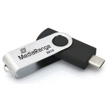 USB Flash Drive / MediaRange / 32GB / USB 3.2 Gen1 / USB-C / Bardhë-Zezë