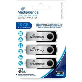 USB stick MediaRange 16GB 3-pack USB 2.0