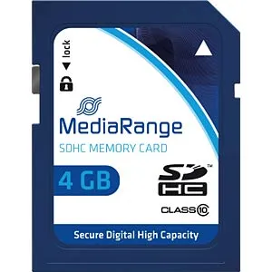 Kartë Memorie SD CARD MediaRange 4GB SDHC CL.10 - 1