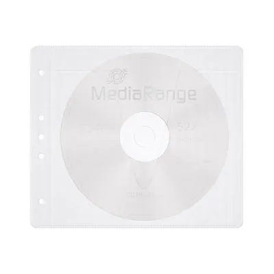 Mbështjellëse disqesh MediaRange BOX60, për 2 disqe, set 50 copë, të bardha - 1