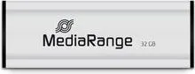 USB MediaRange MR916 32GB 3.0, zi/argjendtë - 2