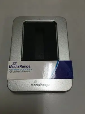 Kuti alumini MediaRange BOX901 për USB, argjendti