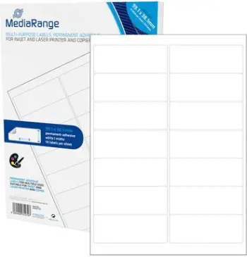 Etiketa vetëngjitëse MediaRange, 99.1x38.1mm, 700 copë