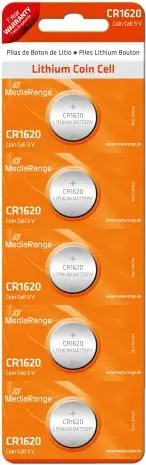 Set i baterive MediaRange CR1620, 3V, 5 copë, të argjendta
