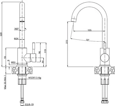 Rubinet kuzhine Steiner Kate (84818011), çelik inox - 1