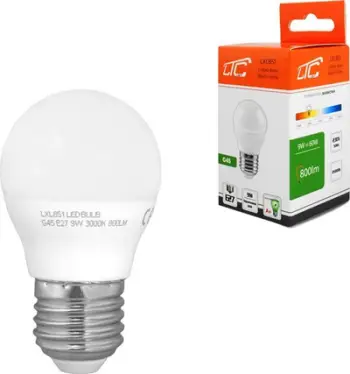Poç elektrik LTC PS LED G45 E27 SMD 9W 230V, i bardhë, 800lm LTC