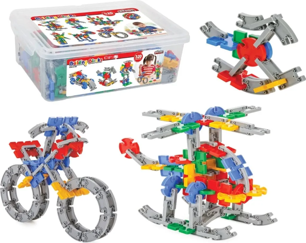 Set lodër për fëmijë Pilsan Building Blocks, 320 pjesë - 1