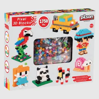 Set lodër për fëmijë pilsan pixel 3D blocks, 1750 pjesë