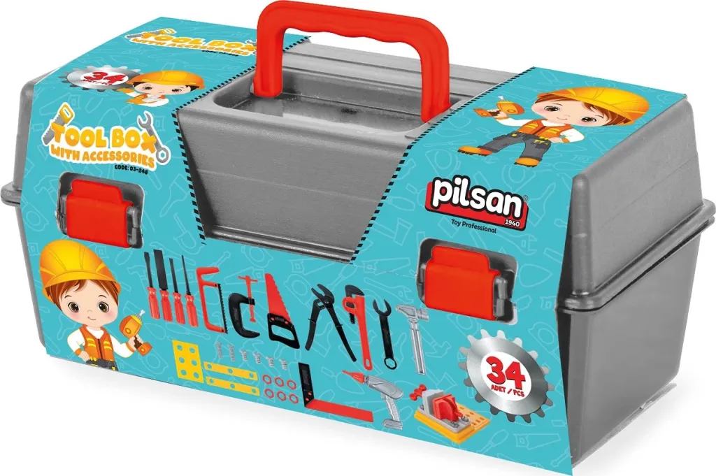 Lodër për fëmijë Pilsan Tool Bag with Accessories, 34 pjesë - 1