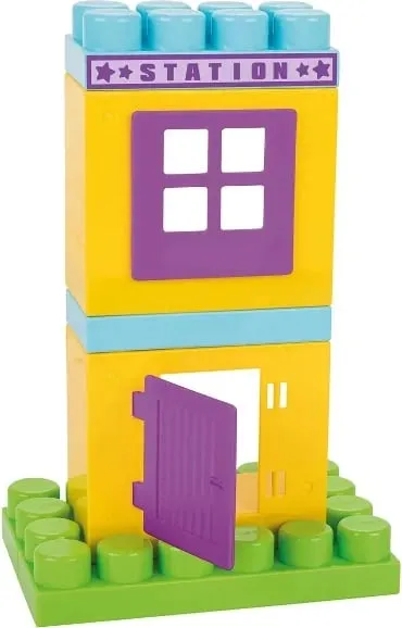 Set lodër për fëmijë Pilsan master blocks number train - 2