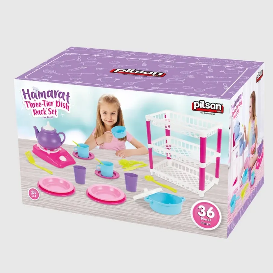 Set lodër për vajza Pilsan Hamarat Three Tier Dish Rack Set - 1
