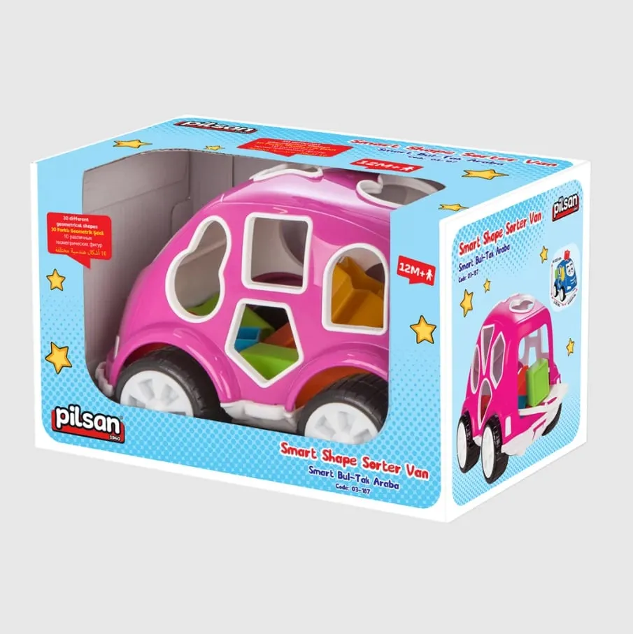 Lodër për fëmijë Pilsan Smart Shape Sorting Car - 1