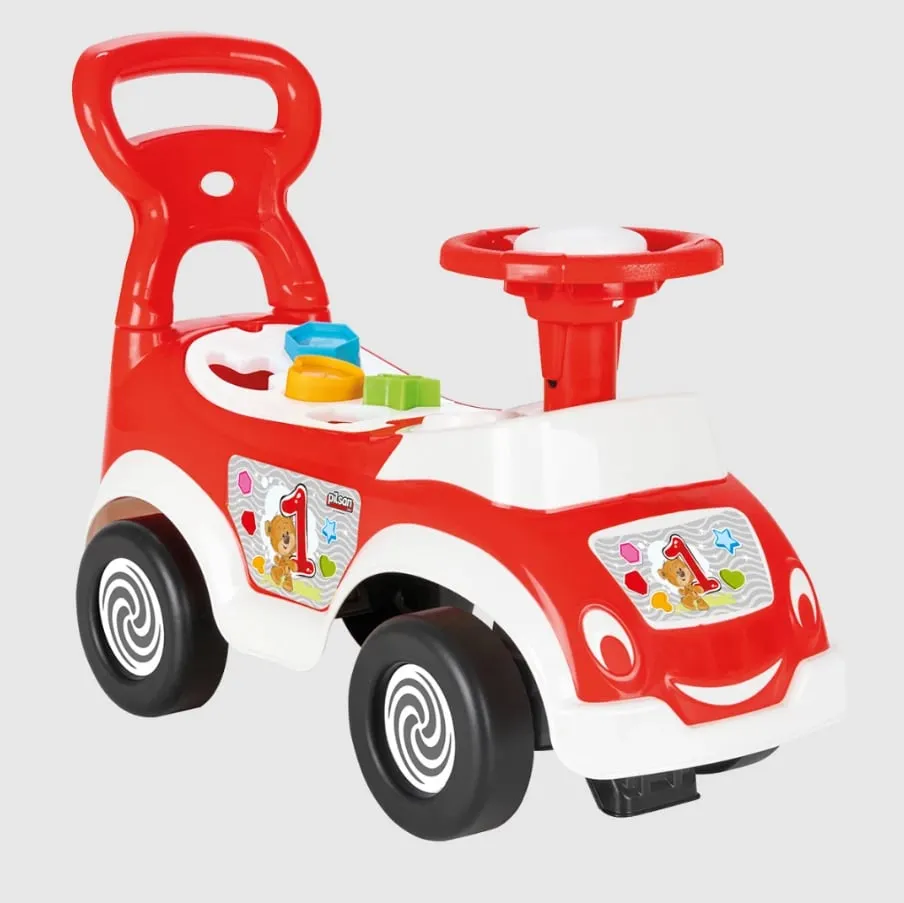 Lodër mini veturë për fëmijë Pilsan My Cute First Car w Shape Sorter, e kuqe - 1