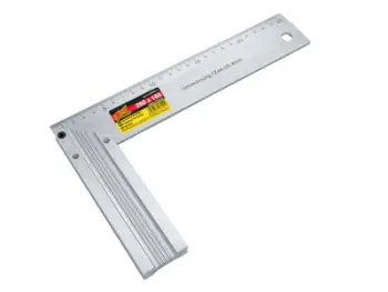 Metër këndore Modeco MN-83-024, 195x350 mm, argjend