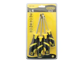 Set kaçavidash Modeco MN-11-025, 4 copë, majë të drejtë dhe PZ, e kuqe