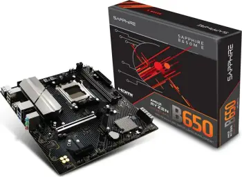Pllakë amë Sapphire B650M-E, Socket AM5, micro ATX, e zezë