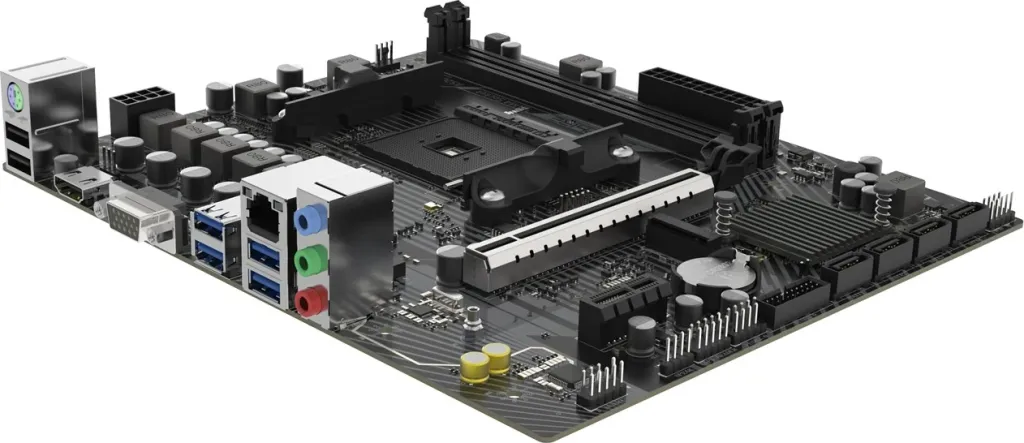Pllakë amë Sapphire A520M-E, Socket AM4, micro ATX, e zezë - 6