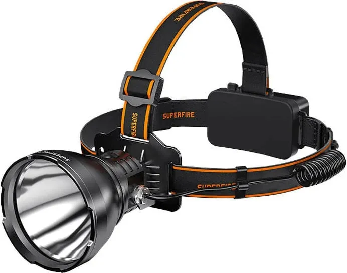 Fener koke Superfire HL60, 2300 lm, USB C, i zi - 1