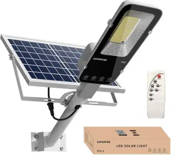 Lampë diellore rrugore Superfire FF5-C, 263W, 1200lm, me telekomandë