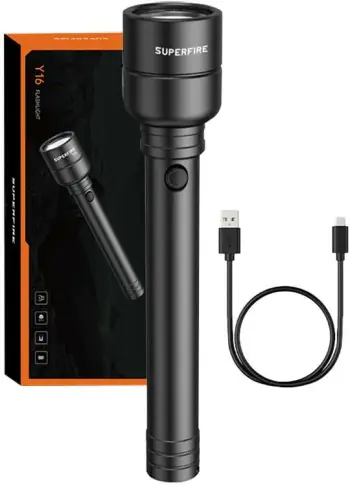 Elektrik dore Superfire Y16, 1700lm, USB-C, i zi