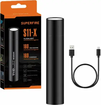 Elektrik dore Superfire S11-X, 1500 mAh, 1100 lumen, i zi