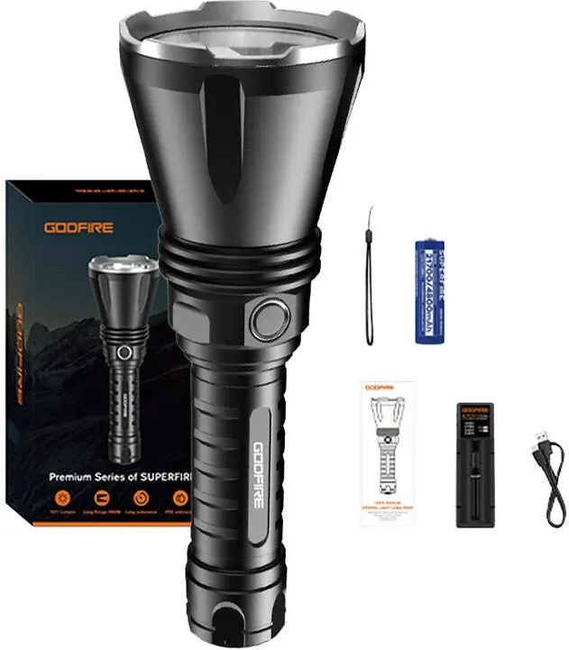 Elektrik dore Superfire Godfire TF01, 4800 mAh, LED, i zi - 2
