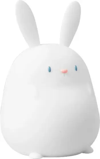 Llambë nate për fëmijë SuperFire RAB-02 Little Rabbit, silikon, e bardhë