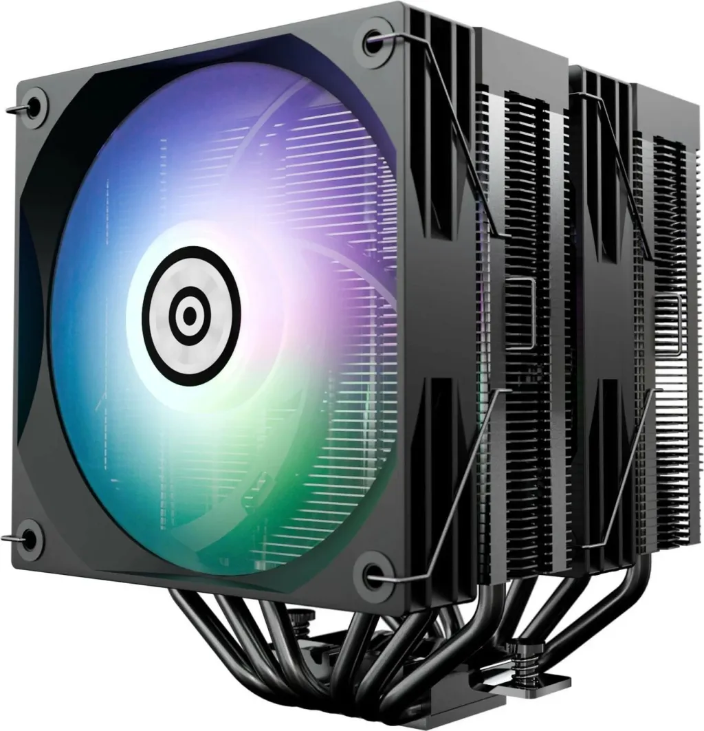 Kasë ftohëse Enermax ETS-T60D ARGB, 6 tuba, 12cm, e zezë - 1