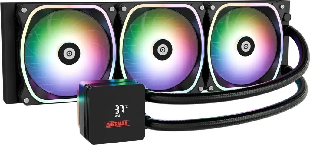 Ftohës uji Enermax Aquafusion II 360mm ARGB, i zi - 1